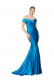 Wholesale Peacock Blue Mermaid High Neck Long Prom Dress Canada