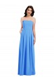 Wholesale Low Back Peacock Blue Trumpet Strapless Long Prom Dress Canada