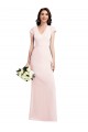 Wholesale Pink A-Line V-Neck Long Prom Dress Canada