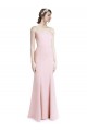 Wholesale Open Back Pink Mermaid Sheath Square Neck Long Prom Dress Canada