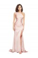 Wholesale Pink Sheath One Shoulder Long Black Tie Prom Dress / Prom Dress Canada