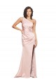 Wholesale Low Back Pink Sheath One Shoulder Long Prom Dress Canada