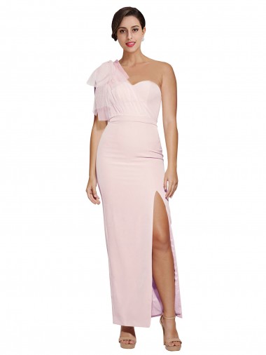 Wholesale Low Back Pink Sheath Sweetheart Long Prom Dress Canada