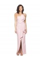 Wholesale Low Back Pink Sheath Strapless Long Prom Dress Canada