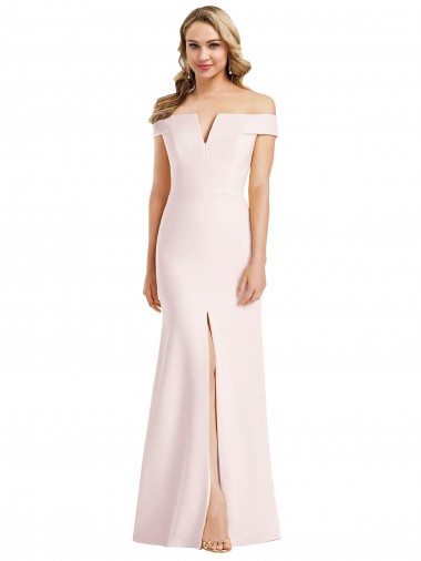 Wholesale Pink Trumpet V-Neck Long Prom Dress Canada