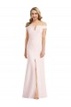 Wholesale Pink Trumpet V-Neck Long Prom Dress Canada