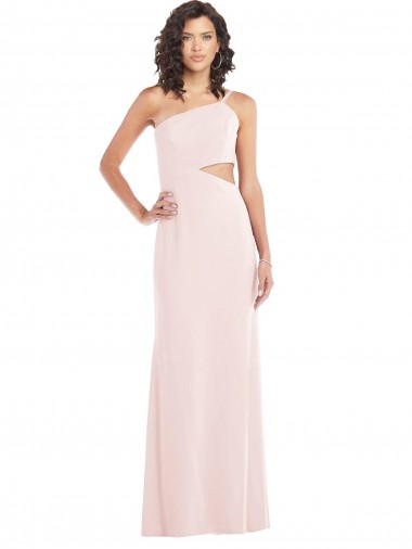 Wholesale Pink Trumpet One Shoulder Long Prom Dress Canada