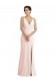 Wholesale V-Back Pink Trumpet V-Neck Long Prom Dress Canada