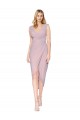 Wholesale V-Back Primrose Mermaid High Neck Cocktail Length High Low Prom Dress Canada