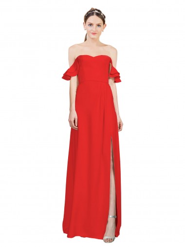 Wholesale Red A-Line Sweetheart Long Prom Dress Canada