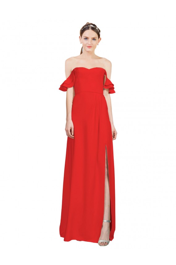 Wholesale Red A-Line Sweetheart Long Prom Dress Canada
