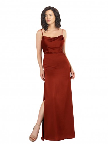 Wholesale Low Back Red A-Line Square Neck Long Prom Dress Canada