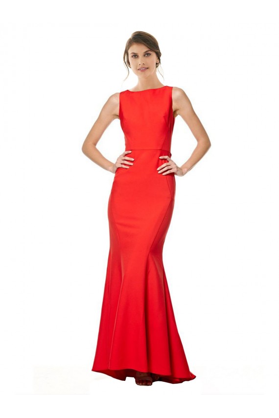 Wholesale Open Back Red Mermaid High Neck Long Prom Dress Canada