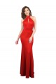 Wholesale Keyhole Back Red Mermaid Halter Neck Long Prom Dress Canada