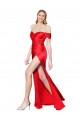 Wholesale Red Mermaid High Neck Sleeveless Long Prom Dress Canada