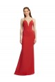 Wholesale Open Back Red Mermaid V-Neck Long Prom Dress Canada
