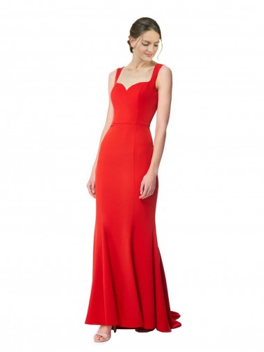Wholesale Red Mermaid High Neck Long Prom Dress Canada