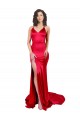Wholesale Red Mermaid Sweetheart Long Stretch Satin Prom Dress Canada