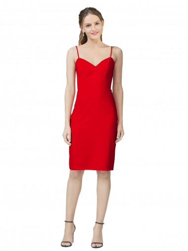 Wholesale Red Sheath Sweetheart Cocktail Length Prom Dress Canada