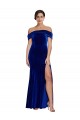 Wholesale Royal Blue Mermaid Off the Shoulder Long Prom Dress Canada
