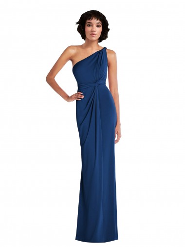 Wholesale Royal Blue Sheath One Shoulder Long Prom Dress Canada