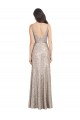 Wholesale V-Back Silver Sheath High Neck Long Prom Dress Canada