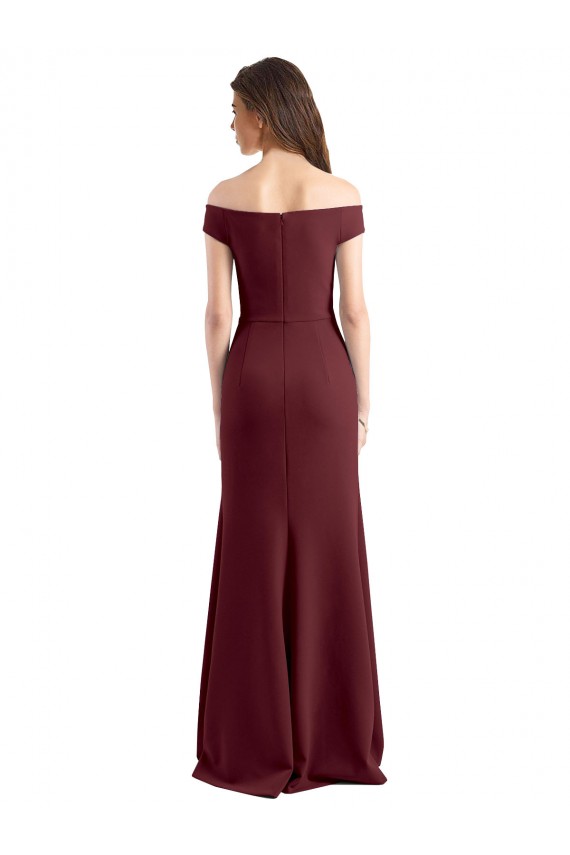 Wholesale Burgundy Gold Sheath High Neck Long Prom Dress Canada