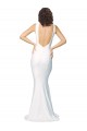 Wholesale V-Back Ivory Sheath High Neck Long Prom Dress Canada
