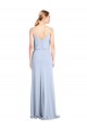 Wholesale V-Back Light Sky Blue Sheath High Neck Long Prom Dress Canada