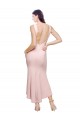 Wholesale Low Back Pink Sheath High Neck Midi Length High Low Prom Dress Canada