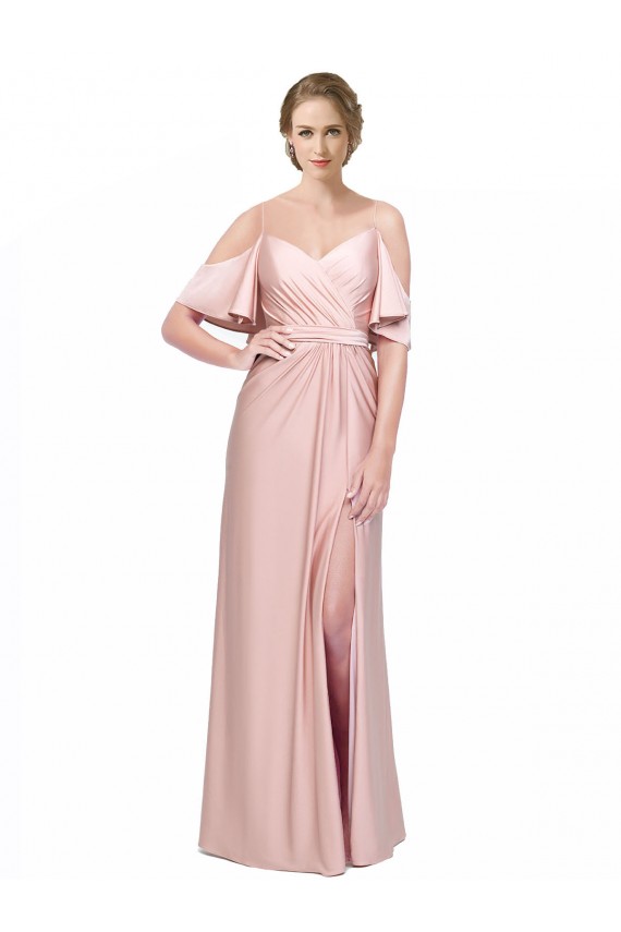 Wholesale Low Back Sheath Off the Shoulder Long Prom Dress Canada