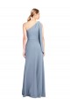 Wholesale Smoke Blue Sheath One Shoulder Long Prom Dress Canada
