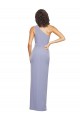Wholesale Smoke Blue Sheath One Shoulder Long Stretch Crepe Prom Dress Canada