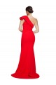 Wholesale Red Sheath One Shoulder Sweep Train Prom Dress Canada