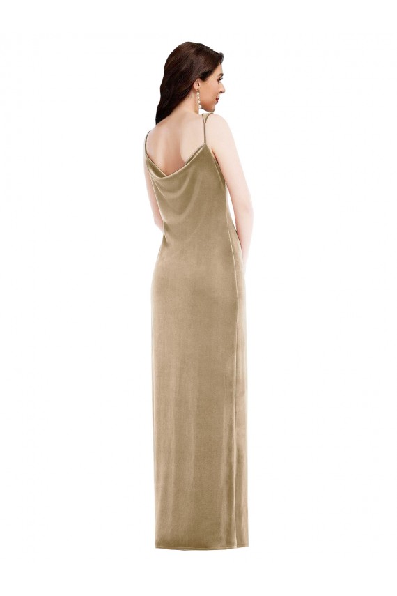 Wholesale Champagne Sheath One Shoulder Long Black Tie Prom Dress Canada