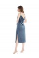 Wholesale Dusty Blue Sheath One Shoulder Long Prom Dress Canada
