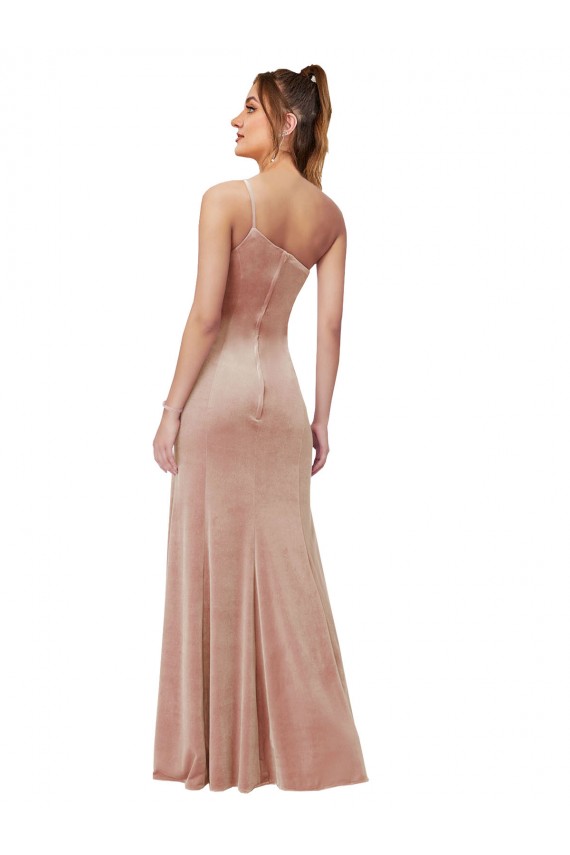 Wholesale Pink Sheath One Shoulder Long Black Tie Prom Dress Canada