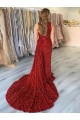 Wholesale Burgundy Sheath One Shoulder Court Train Prom Dress Canada