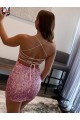 Wholesale Hot Pink Sheath Spaghetti Straps Short Prom Dress Canada