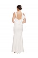 Wholesale Low Back Ivory Sheath Square Neck Long Prom Dress Canada