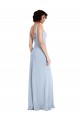 Wholesale Light Sky Blue Sheath Square Neck Long Prom Dress Canada