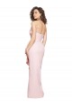 Wholesale Low Back Pink Sheath Strapless Long Prom Dress Canada