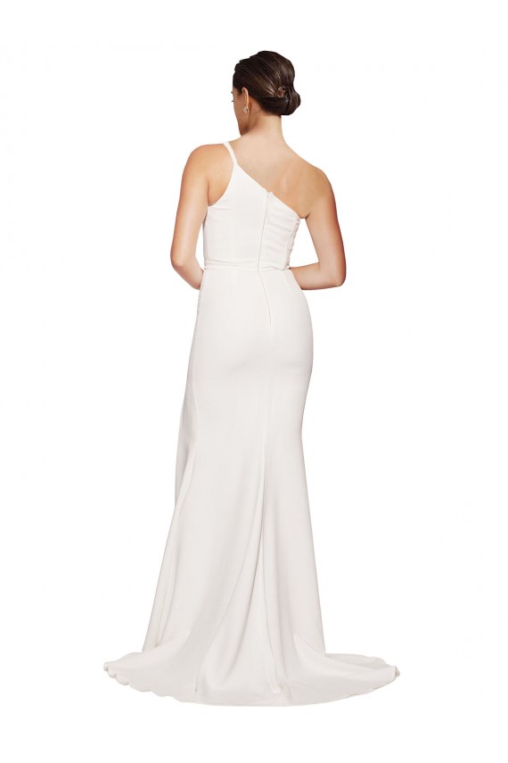 Wholesale Ivory Sheath Strapless Sweep Train Prom Dress Canada