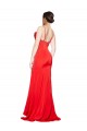 Wholesale Low Back Red Sheath Strapless Long Prom Dress Canada