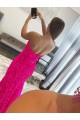 Wholesale Fuchsia Sheath Strapless Sweep Train Prom Dress Canada