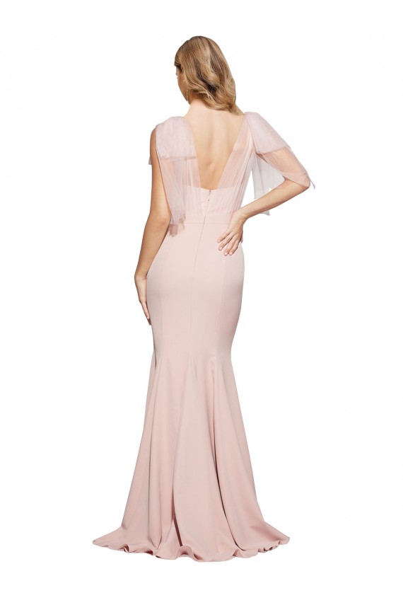 Wholesale Low Back Mauve Sheath Sweetheart Long Prom Dress Canada