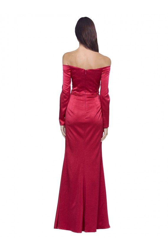 Wholesale Dark Red Sheath Sweetheart Long Prom Dress Canada