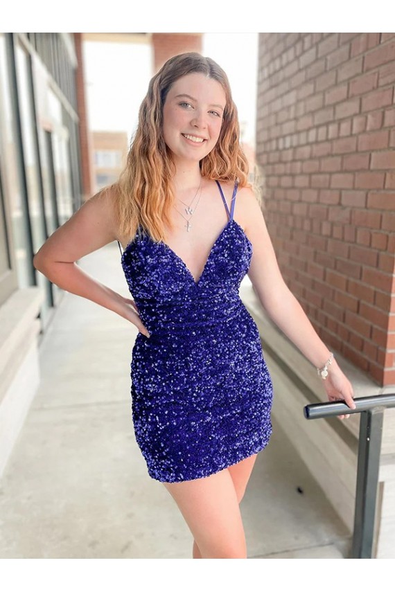 Wholesale Sheath V-Neck Short Cocktail Prom Dress Canada