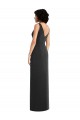 Wholesale V-Back Black Sheath V-Neck Long Prom Dress Canada