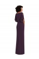 Wholesale Grape Sheath V-Neck Long Prom Dress Canada